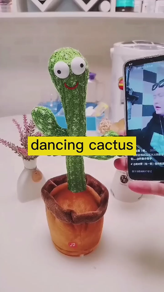 Portable Rechargeable Dancing Cactus Toy Funny Education Toys For Babies